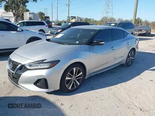 2020 Nissan Maxima SV with VIN 1N4AA6CV4LC378844, listed as a IAAI auction lot 41508246 with 88,349 mi miles. Bid and sale history available at carsss.com. Image 2.