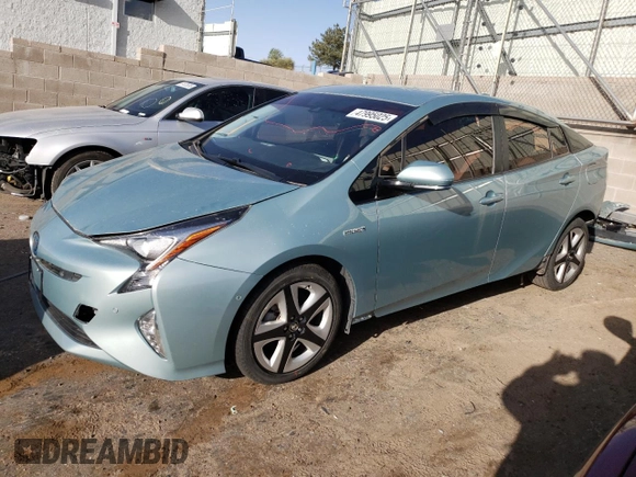2016 Toyota Prius Four with VIN JTDKARFU8G3520699, listed as a Copart auction lot 47995025 with 51,455 mi miles and Salvage Title. Bid and sale history available at carsss.com. Image 1.