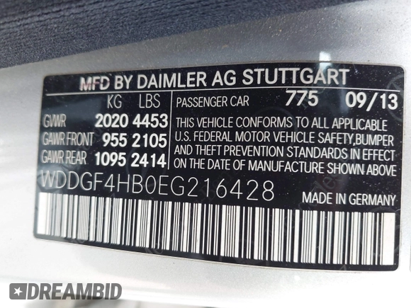 2014 Mercedes-Benz C-Class C 250 Sport with VIN WDDGF4HB0EG216428, listed as a IAAI auction lot 42148809 with 132,113 mi miles. Bid and sale history available at carsss.com. Image 9.