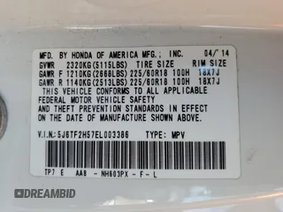 2014 Honda Crosstour EX-L with VIN 5J6TF2H57EL003386, listed as a Copart auction lot 72093304 with 172,891 mi miles and Salvage Title. Bid and sale history available at carsss.com. Image 15.