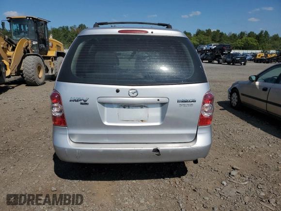 2006 Mazda MPV LX z VIN JM3LW28A660556964, wystawiony jako Copart lot #69689034 z przebiegiem 139 769 mil mil oraz Szkoda całkowita • Salvage title. Historia ofert i sprzedaży dostępna na DreamBid. Obrazek 6.