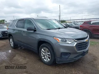 2018 Chevrolet Traverse LS z VIN 1GNERFKW5JJ204764, wystawiony jako IAAI lot #42096104 z przebiegiem Nie podano mil oraz . Historia ofert i sprzedaży dostępna na DreamBid. Obrazek 1.