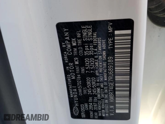 2024 Hyundai Palisade Calligraphy z VIN KM8R74GE7RU689189, wystawiony jako Copart lot #46828395 z przebiegiem 24 531 mil mil oraz Szkoda całkowita • Salvage title. Historia ofert i sprzedaży dostępna na DreamBid. Obrazek 14.