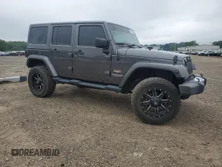 2014 Jeep Wrangler Unlimited Sahara with VIN 1C4HJWEG7EL299548, listed as a Copart auction lot 58522355 with 76,057 mi miles and Clean title. Bid and sale history available at DreamBid. Image 4.