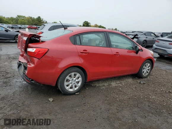 2015 Kia Rio LX with VIN KNADM4A38F6507494, listed as a Copart auction lot 72567224 with 93,456 mi miles and Salvage Title. Bid and sale history available at carsss.com. Image 3.