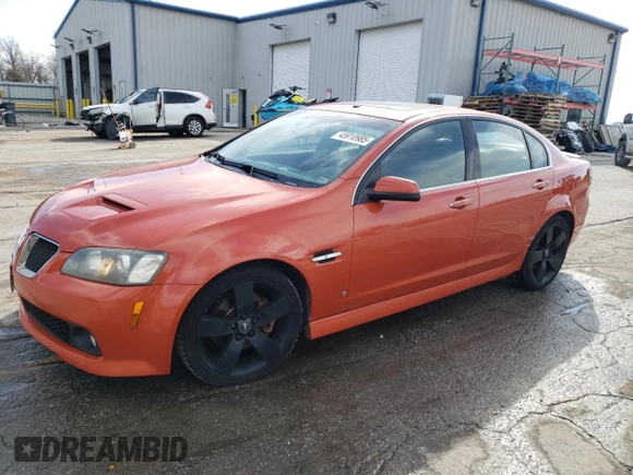 2008 Pontiac G8 GT with VIN 6G2EC57Y98L139163, listed as a Copart auction lot 45910985 with 183,088 mi miles and Salvage Title. Bid and sale history available at carsss.com. Image 1.