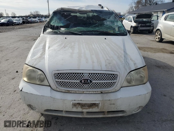2005 Kia Sedona LX with VIN KNDUP132656684850, listed as a Copart auction lot 80095484 with 182,199 mi miles and Non Repairable. Bid and sale history available at carsss.com. Image 5.