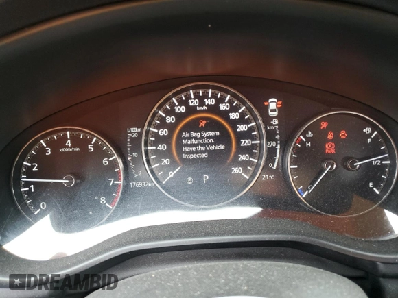 2019 Mazda 3 S Carbon Edition with VIN JM1BPBCM0K1124992, listed as a Copart auction lot 54590625 with 176,932 mi miles and Salvage title. Bid and sale history available at DreamBid. Image 9.