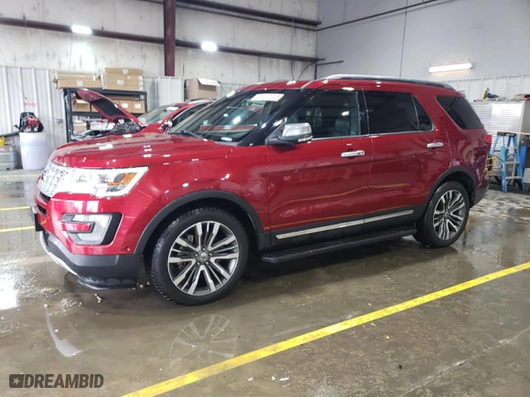 2017 Ford Explorer Platinum with VIN 1FM5K8HT8HGE23534, listed as a Copart auction lot 51412075 with 127,911 mi miles and Salvage Title. Bid and sale history available at carsss.com. Image 1.