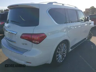 2016 Infiniti QX80 with VIN JN8AZ2NC3G9401366, listed as a IAAI auction lot 41735277 with 99,570 mi miles. Bid and sale history available at carsss.com. Image 4.