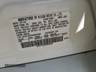 2016 Infiniti Q50 Premium с VIN JN1EV7APXGM306382, выставлен на аукционе Copart как лот 51202825 с пробегом 84 492 миль миль и Списание • Salvage title. История ставок и продаж доступна на DreamBid. Изображение 13.