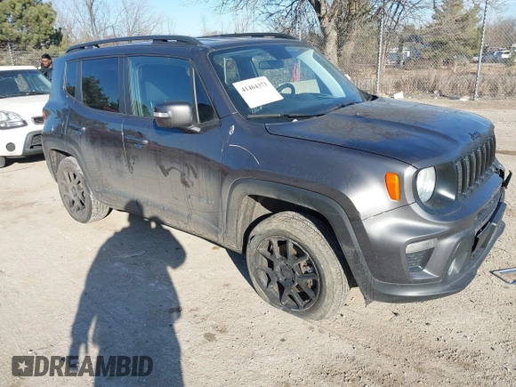 2020 Jeep Renegade Latitude with VIN ZACNJBBB8LPL33152, listed as a IAAI auction lot 41464373 with 92,925 mi miles and . Bid and sale history available at DreamBid. Image 1.