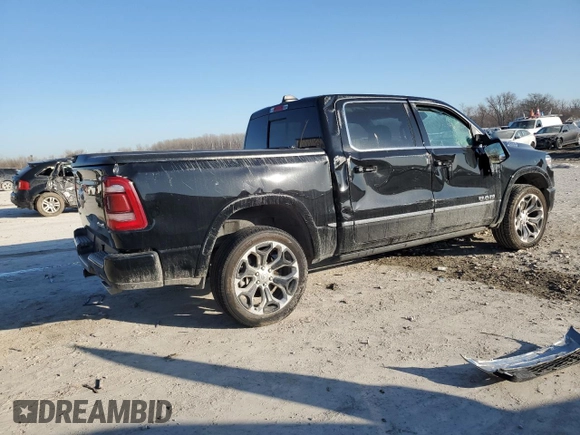 2020 Ram 1500 Limited with VIN 1C6SRFHTXLN255317, listed as a Copart auction lot 48400945 with 31,493 mi miles and Salvage title. Bid and sale history available at DreamBid. Image 3.
