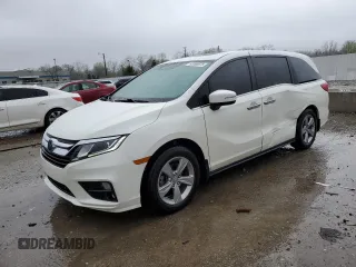 2019 Honda Odyssey EX-L z VIN 5FNRL6H73KB057624, wystawiony jako Copart lot #52068975 z przebiegiem 67 901 mil mil oraz Szkoda całkowita • Salvage title. Historia ofert i sprzedaży dostępna na DreamBid. Obrazek 1.