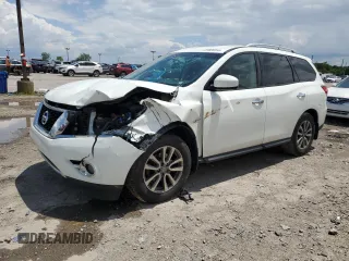 2015 Nissan Pathfinder SL with VIN 5N1AR2MM3FC654058, listed as a Copart auction lot 61606915 with 122,627 mi miles and Salvage title. Bid and sale history available at DreamBid. Image 1.