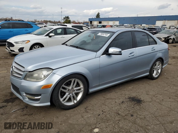 2013 Mercedes-Benz C-Class C 250 Sport with VIN WDDGF4HB4DR255090, listed as a Copart auction lot 77654744 with 154,192 mi miles and Salvage Title. Bid and sale history available at carsss.com. Image 1.