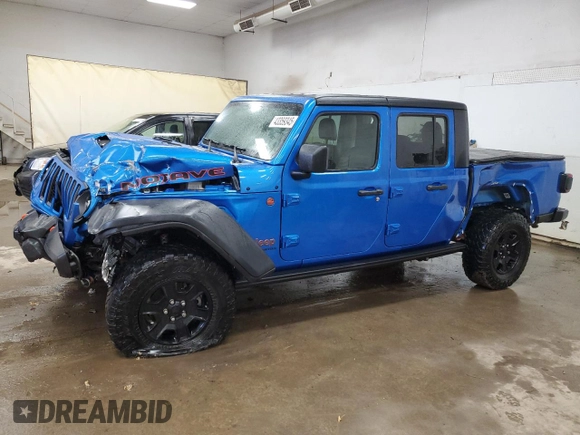 2022 Jeep Gladiator Mojave z VIN 1C6JJTEGXNL129496, wystawiony jako Copart lot #43359345 z przebiegiem 96 060 mil mil oraz Nie do naprawy • Non repairable. Historia ofert i sprzedaży dostępna na DreamBid. Obrazek 1.