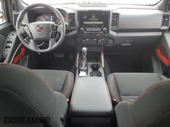2023 Nissan Frontier SV with VIN 1N6ED1EJ1PN645834, listed as a Copart auction lot 45502255 with 15,619 mi miles and Salvage title. Bid and sale history available at DreamBid. Image 8.