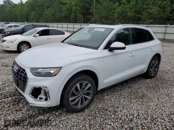 2021 Audi Q5 Premium Plus with VIN WA1BAAFY1M2017872, listed as a Copart auction lot 59964725 with 58,694 mi miles and Salvage title. Bid and sale history available at DreamBid. Image 1.