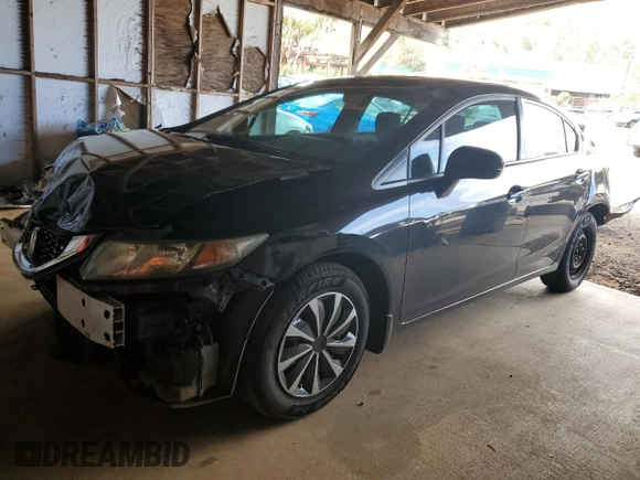 2015 Honda Civic LX z VIN 2HGFB2F55FH511258, wystawiony jako Copart lot #48591675 z przebiegiem 104 146 mil mil oraz Szkoda całkowita • Salvage title. Historia ofert i sprzedaży dostępna na DreamBid. Obrazek 1.