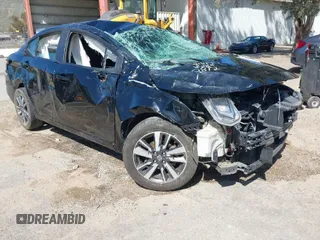 2021 Nissan Versa SV with VIN 3N1CN8EV4ML832812, listed as a IAAI auction lot 41691501 with 1 mi miles. Bid and sale history available at carsss.com. Image 1.