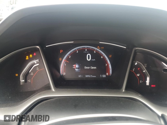 2019 Honda Civic Sport with VIN 19XFC2F86KE038109, listed as a Copart auction lot 53722175 with 89,615 mi miles and Salvage Title. Bid and sale history available at DreamBid. Image 9.