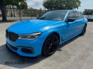 2017 BMW 7 Series 750i with VIN WBA7F0C34HGM22159, listed as a Copart auction lot 89027445 with 79,952 mi miles and Salvage Title. Bid and sale history available at carsss.com. Image 1.