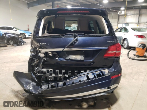 2017 Mercedes-Benz GLS 450 with VIN 4JGDF6EE3HA971843, listed as a Copart auction lot 71061374 with 96,225 mi miles and Salvage Title. Bid and sale history available at DreamBid. Image 6.