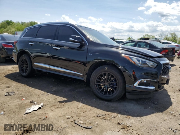 2020 Infiniti QX60 Luxe with VIN 5N1DL0MM5LC514737, listed as a Copart auction lot 55280145 with 93,168 mi miles and Salvage title. Bid and sale history available at DreamBid. Image 4.