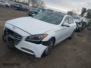 2016 Hyundai Genesis 3.8L with VIN KMHGN4JE7GU115307, listed as a IAAI auction lot 41457690 with 55,515 mi miles. Bid and sale history available at carsss.com. Image 2.