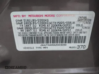 2010 Mitsubishi Outlander XLS z VIN JA4JT4AX6AZ003099, wystawiony jako IAAI lot #42458993 z przebiegiem 218 614 mil mil oraz . Historia ofert i sprzedaży dostępna na DreamBid. Obrazek 9.