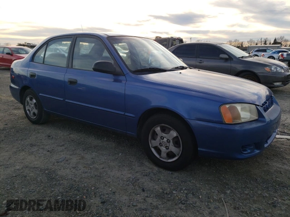 2000 Hyundai Accent z VIN KMHCG45GXYU125691, wystawiony jako Copart lot #87253294 z przebiegiem 91 062 mil mil oraz Szkoda całkowita • Salvage title. Historia ofert i sprzedaży dostępna na DreamBid. Obrazek 4.