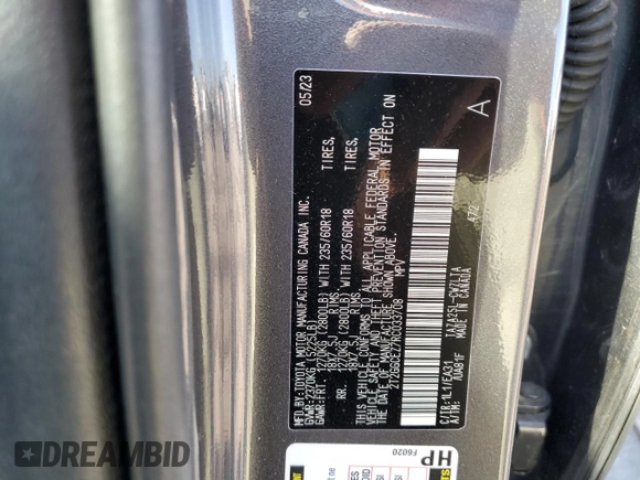 2024 Lexus NX with VIN 2T2GGCEZ7RC033708, listed as a Copart auction lot 76576974 with 9,747 mi miles and Salvage Title. Bid and sale history available at carsss.com. Image 13.