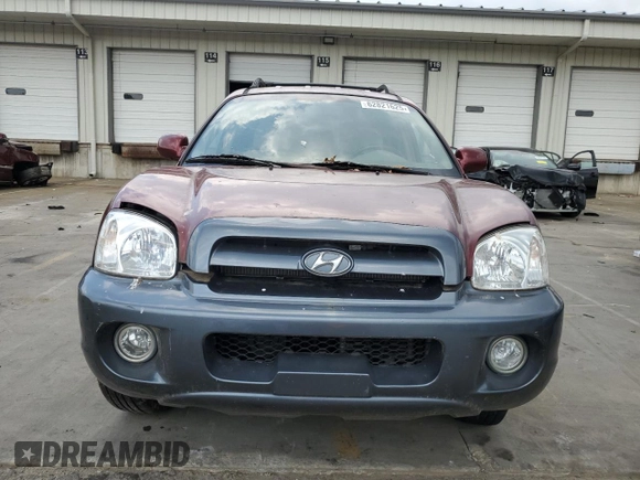 2005 Hyundai Santa Fe GLS with VIN KM8SC13D25U871319, listed as a Copart auction lot 62821625 with 101,202 mi miles and Clean title. Bid and sale history available at DreamBid. Image 5.