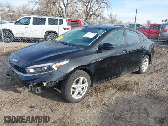 2023 Kia Forte LXS with VIN 3KPF24AD8PE645736, listed as a IAAI auction lot 41777929 with 58,291 mi miles. Bid and sale history available at carsss.com. Image 2.