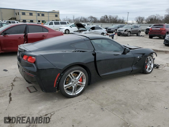 2017 Chevrolet Corvette 1LT with VIN 1G1YB2D75H5116382, listed as a Copart auction lot 45915445 with 0 mi miles and Salvage Title. Bid and sale history available at carsss.com. Image 3.