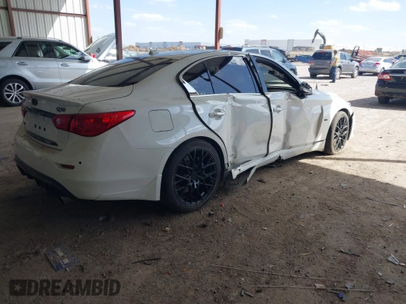 2017 Infiniti Q50 3.0t Premium with VIN JN1EV7AR8HM839303, listed as a IAAI auction lot 41783123 with 53,547 mi miles. Bid and sale history available at carsss.com. Image 4.