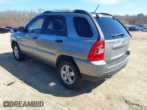 2010 Kia Sportage LX with VIN KNDKGCA38A7733453, listed as a IAAI auction lot 41932937 with 148,056 mi miles and . Bid and sale history available at carsss.com. Image 3.