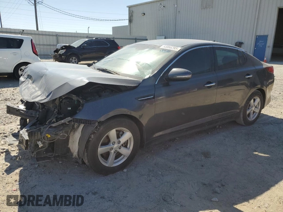 2015 Kia Optima LX with VIN KNAGM4A70F5639607, listed as a Copart auction lot 53066295 with 175,737 mi miles and Salvage Title. Bid and sale history available at carsss.com. Image 1.