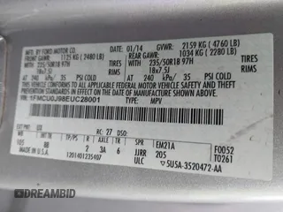 2014 Ford Escape Titanium с VIN 1FMCU0J98EUC28001, выставлен на аукционе IAAI как лот 42442784 с пробегом 163 159 миль миль и . История ставок и продаж доступна на DreamBid. Изображение 9.