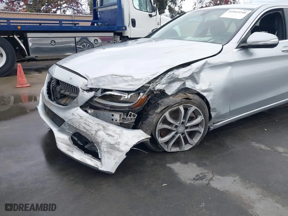 2015 Mercedes-Benz C-Class C 300 with VIN 55SWF4JB0FU094227, listed as a IAAI auction lot 41043240 with 99,337 mi miles. Bid and sale history available at carsss.com. Image 6.