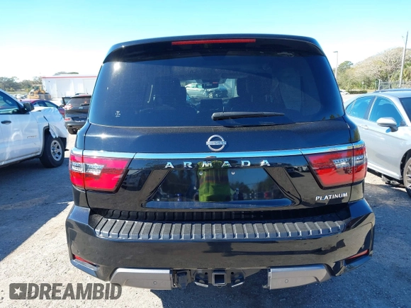 2022 Nissan Armada Platinum with VIN JN8AY2DA0N9390388, listed as a IAAI auction lot 41291488 with 42,545 mi miles and . Bid and sale history available at DreamBid. Image 16.
