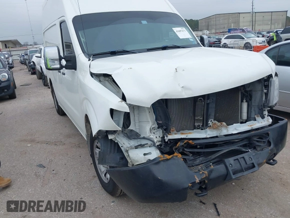 2017 Nissan NV SV with VIN 1N6AF0LY1HN804288, listed as a IAAI auction lot 41607673 with 196,111 mi miles. Bid and sale history available at carsss.com. Image 1.