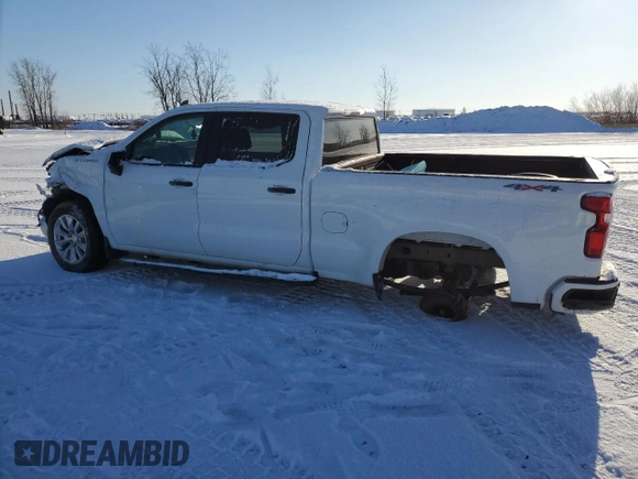 2022 Chevrolet Silverado 1500 Custom with VIN 1GCPDBEK4NZ588805, listed as a Copart auction lot 88979865 with 0 mi miles and Salvage Title. Bid and sale history available at carsss.com. Image 2.