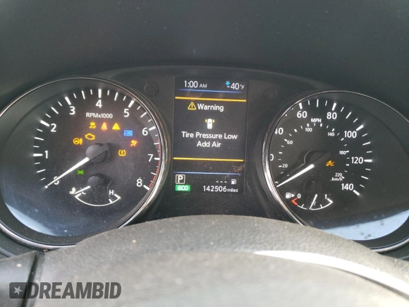 2019 Nissan Rogue SL with VIN 5N1AT2MV7KC732443, listed as a Copart auction lot 46988794 with 142,506 mi miles and Salvage Title. Bid and sale history available at carsss.com. Image 9.