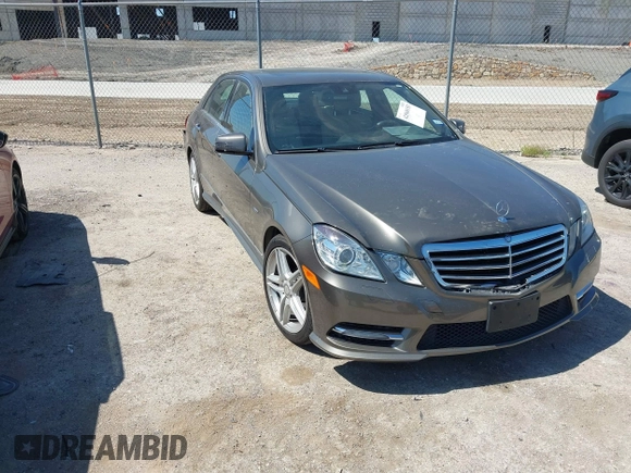 2012 Mercedes-Benz E 350 Luxury with VIN WDDHF8JB1CA657555, listed as a IAAI auction lot 42568153 with 57,773 mi miles and . Bid and sale history available at DreamBid. Image 1.
