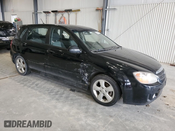2007 Kia Spectra with VIN KNAFE161375009514, listed as a Copart auction lot 51656405 with 137,418 mi miles and Salvage Title. Bid and sale history available at carsss.com. Image 4.