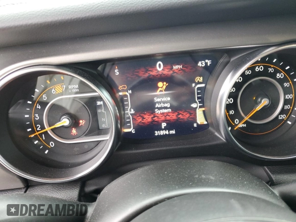 2023 Jeep Wrangler Sport with VIN 1C4HJXDG8PW643414, listed as a Copart auction lot 87768255 with 31,894 mi miles and Salvage Title. Bid and sale history available at DreamBid. Image 9.