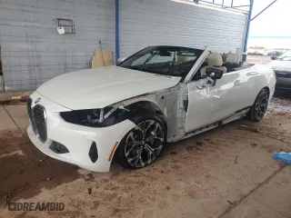 2025 BMW 4 Series 430i with VIN WBA33DB03SCS40361, listed as a Copart auction lot 48397335 with 3,949 mi miles and Salvage Title. Bid and sale history available at carsss.com. Image 1.