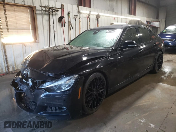 2015 BMW 3 Series 335i xDrive with VIN WBA3B9G56FNR93686, listed as a Copart auction lot 76399994 with 100,469 mi miles and Salvage Title. Bid and sale history available at carsss.com. Image 1.